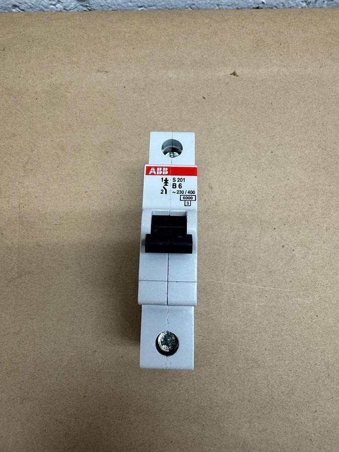 Used ABB S201-B6, 6A Single Pole Circuit Breakers, Lot of 15 *NEW*