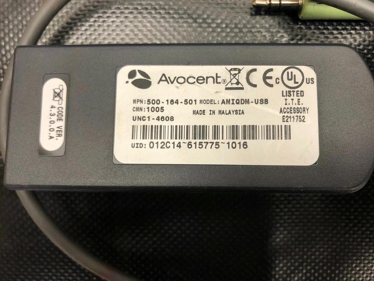 Used Avocent AMIQDM-USB, USB KVM Audio Serial Extender Dual Module