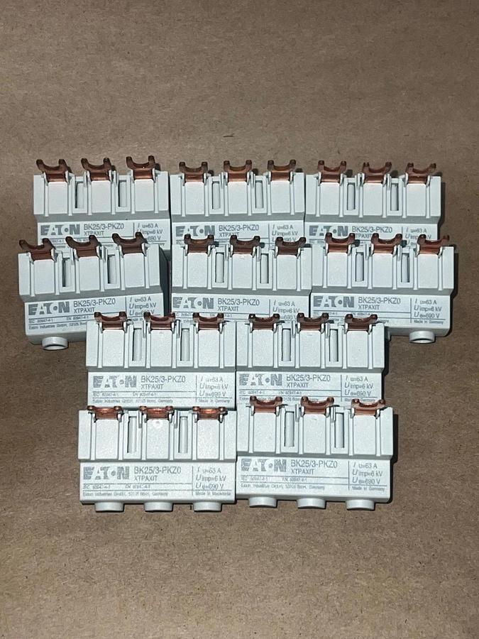 Used Eaton BK25/3-PKZ0 XTPAXIT Motor Switch Terminal, Lot of 10 *NEW*