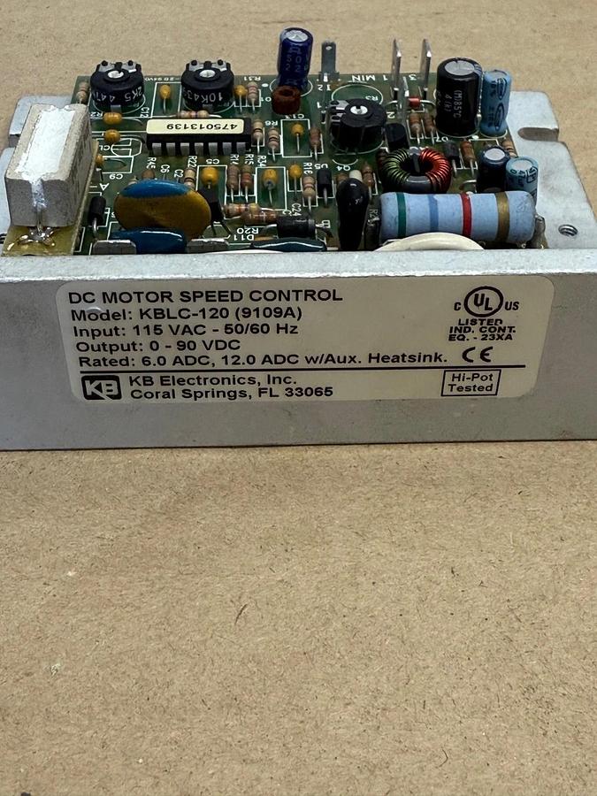 Used KB-Electronics, Inc KBLC-120 (9109A) DC Motor Speedway Control