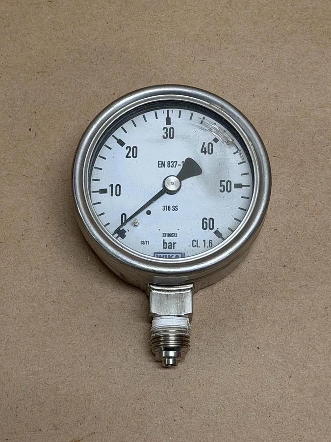 Used WIKA EN 837-1 0-60 Pressure Gauge