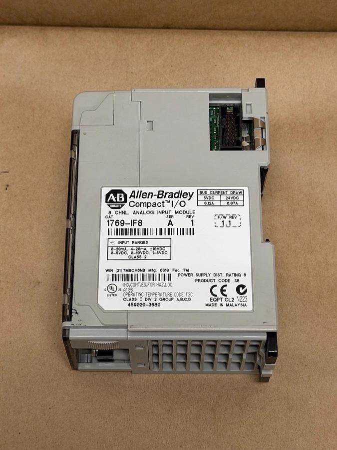 Used Allen-Bradley 1769-IF8 8 Channel Analog Input Module