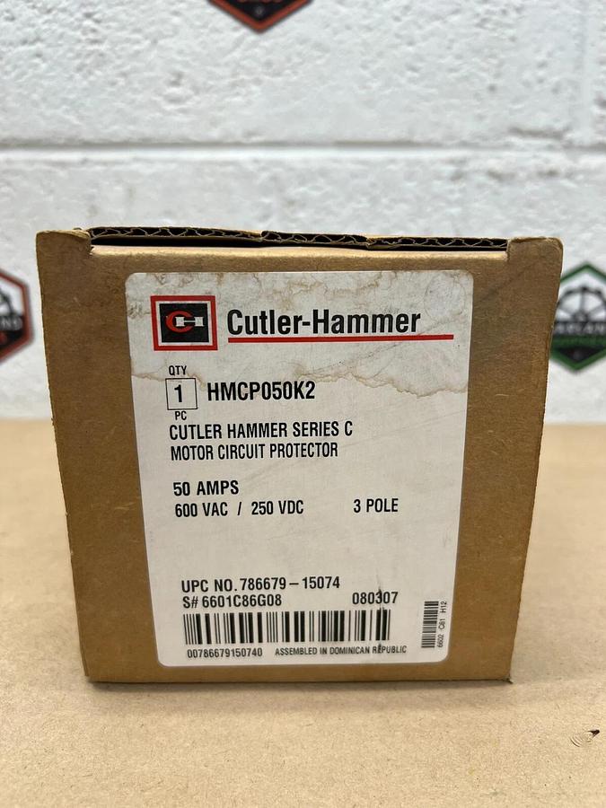 Used Cutler Hammer HMCP050K2 Series C Motor Circuit Protector 50A 3 Poles