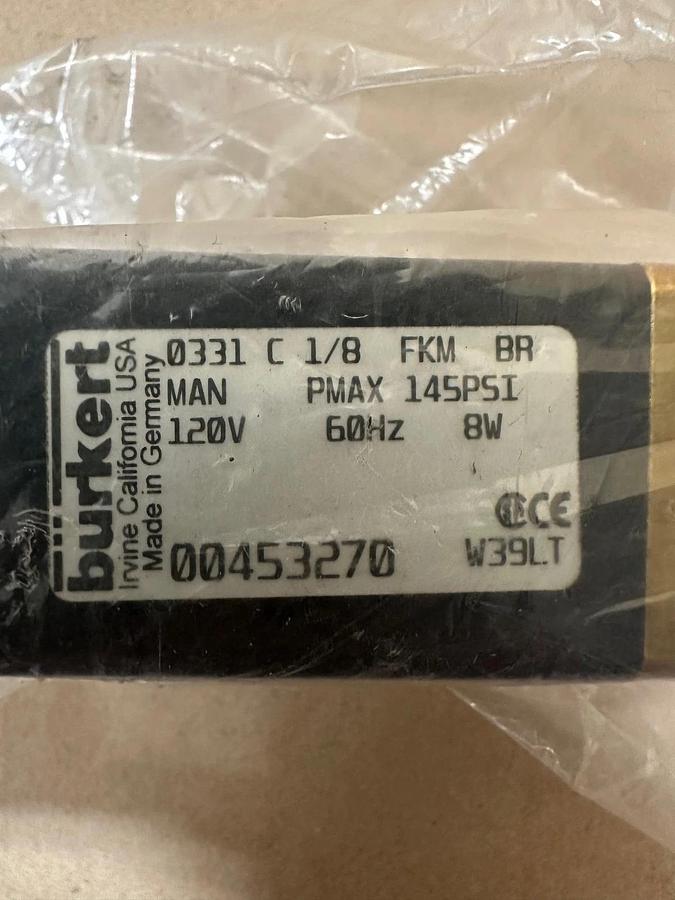 Used Burkert 00453270 General Purpose Valve *FACTORY SEALED*