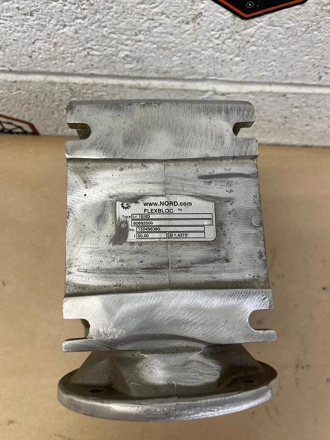 Used Nord SK 1SI63 SI Worm Gear, Flexbloc, I=50, 1.4375