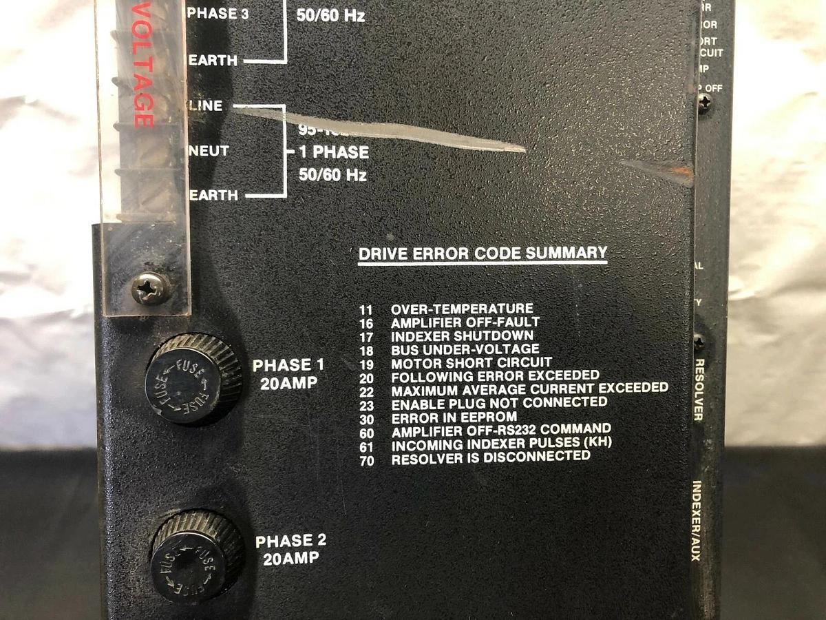 Used Parker KHX-Drive Brushless Servo Motor, 3.5 KW Continuous Output