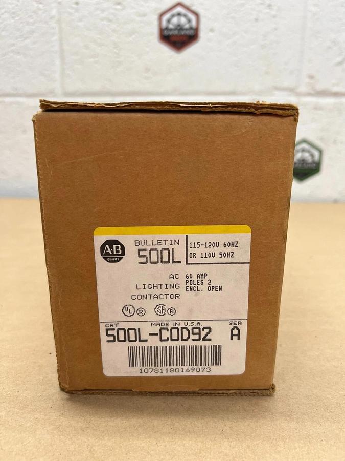 Allen Bradley 500L-C0D92 Ser A, 60A Lighting Contactor