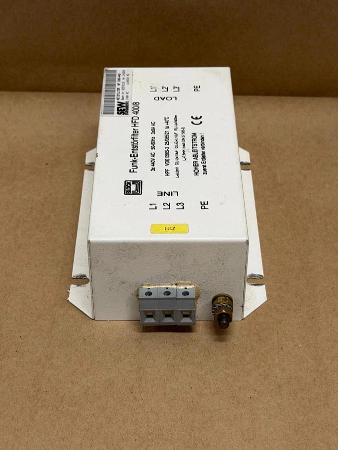 Used SEW Eurodrive Block Funk-Enstorfilter HFD 400/8 HPF VDE 0565-3 Filter Module