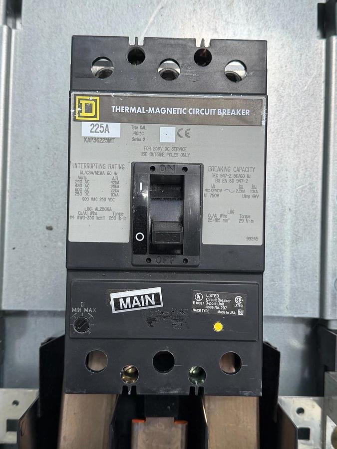 Used Square D NC50S w/ Square D KAP36225MT Circuit Breaker