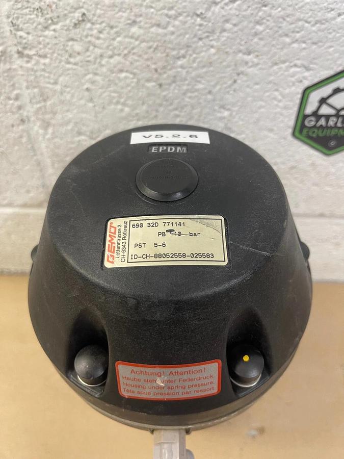 Used Gemü 690 32D 771141 Diaphragm Valve, DN32 PN10 DA40 PP