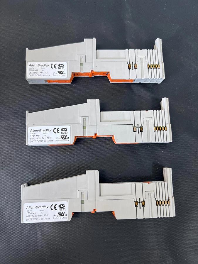 Used Allen Bradley 1734-MB Series A Terminal Base - Lot of 3