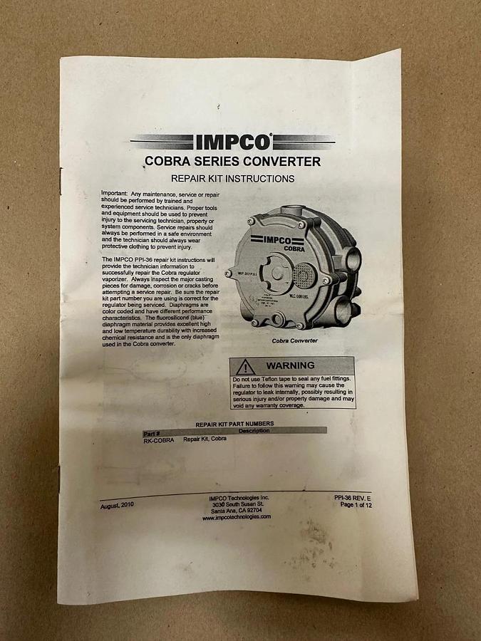 Used CAT 9316513110 Repair Kit, Model K *NEW*