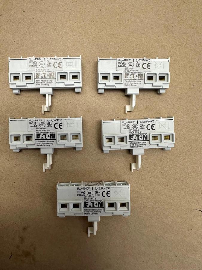 New - open box Eaton XTPAXFA11 NHI-E-11-PKZ0 Auxiliary Contact, 5-Pack