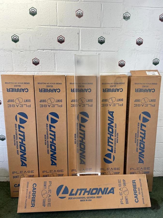 Used Lithonia Lighting DLB48 Diffuser Only, Low Profile Wrap Around, 4' - Lot of 6