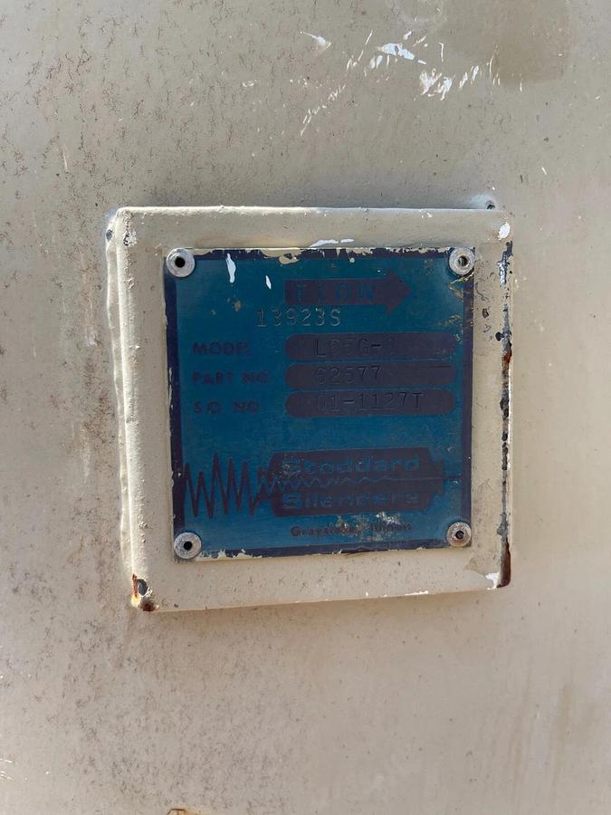 Used Stoddard Silencers L65G-8 Intake Silencer w/ Original Drawing