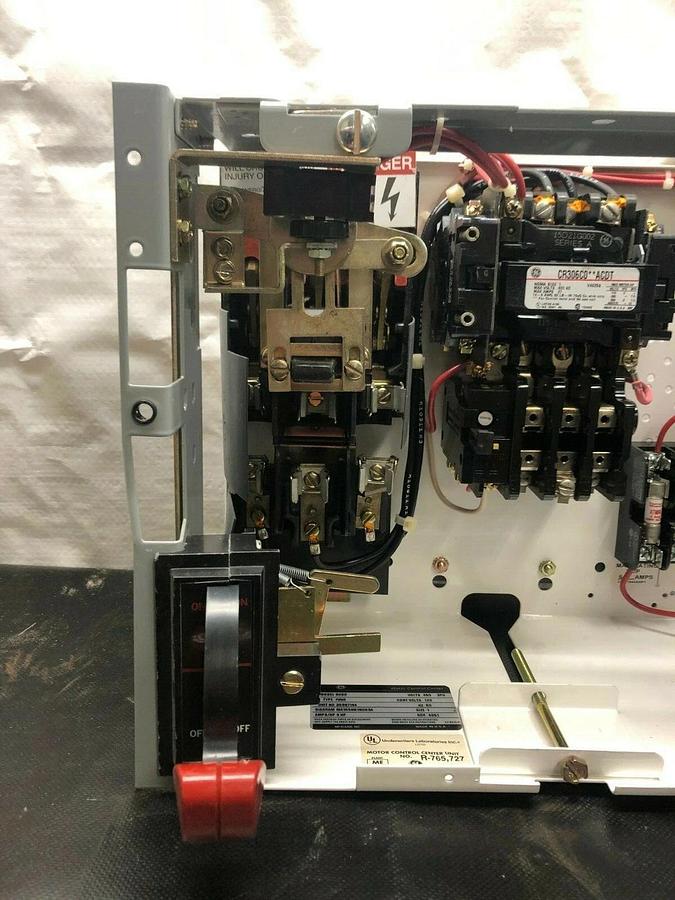 General Electric 8000-FVNR Motor Control Center, Size 1, 3 HP, 480 Volts
