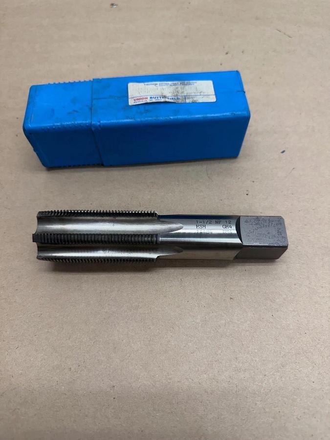 Used Union Butterfield  1-1/2 NF 12 , Flute Plug Tap, HSH GS4
