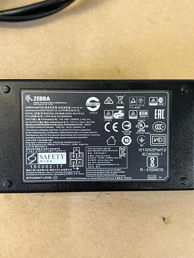 Used Zebra 160002-17 Power Supply