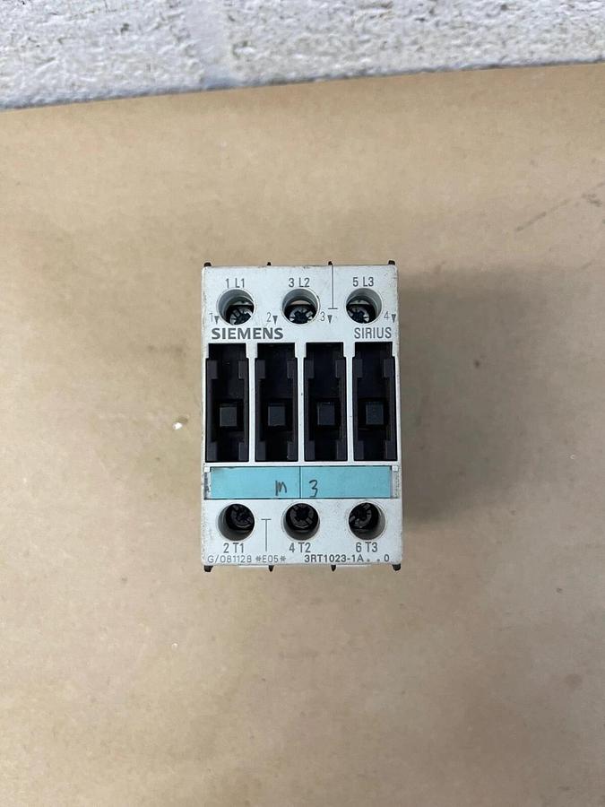 Used Siemens 3RT1023-1A Motor Starter Contactor, Sirius, 40A, 600V