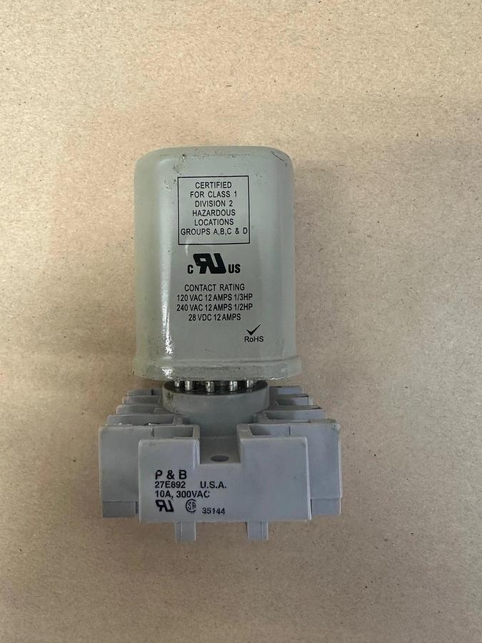 Used Magnecraft 750XCXH-24D Relay w/ P&B 27E892 Base