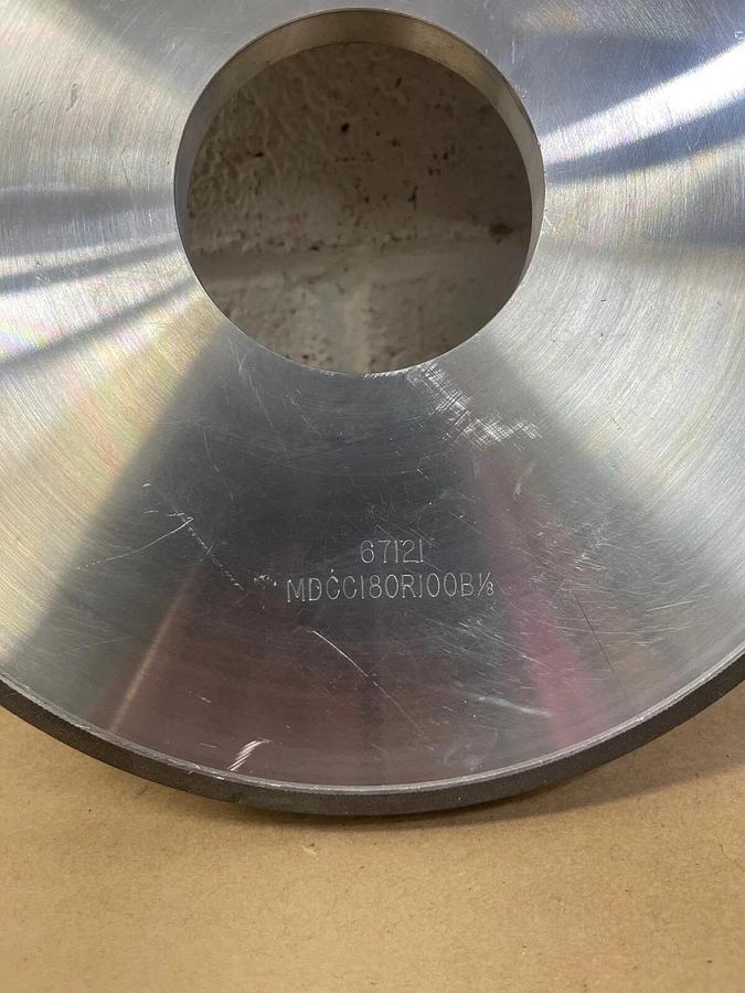 Used Pacific MDCC180R100B1/8, 67121, 10” Dia, 3” Hole/Arbor, Surface Grinding Wheel
