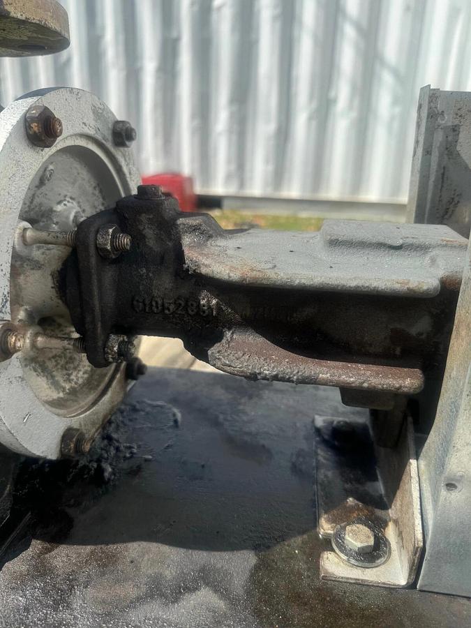 Used Centrifugal Pump 9111A 1-5/8” x 1-1/4” Process Pump, Toshiba B7752FLF2UM04 7.5Hp