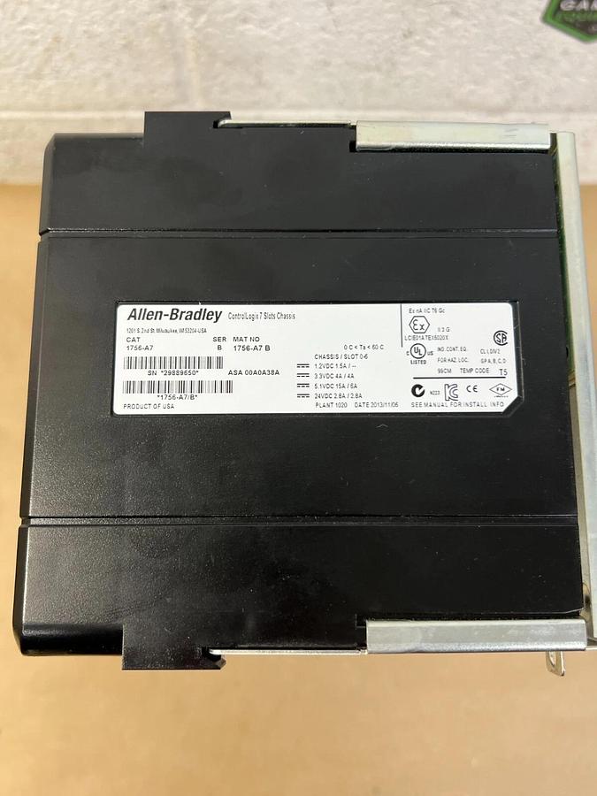 Used Allen Bradley 1756-A7 Ser. B ControlLogix 7 Slot Chassis