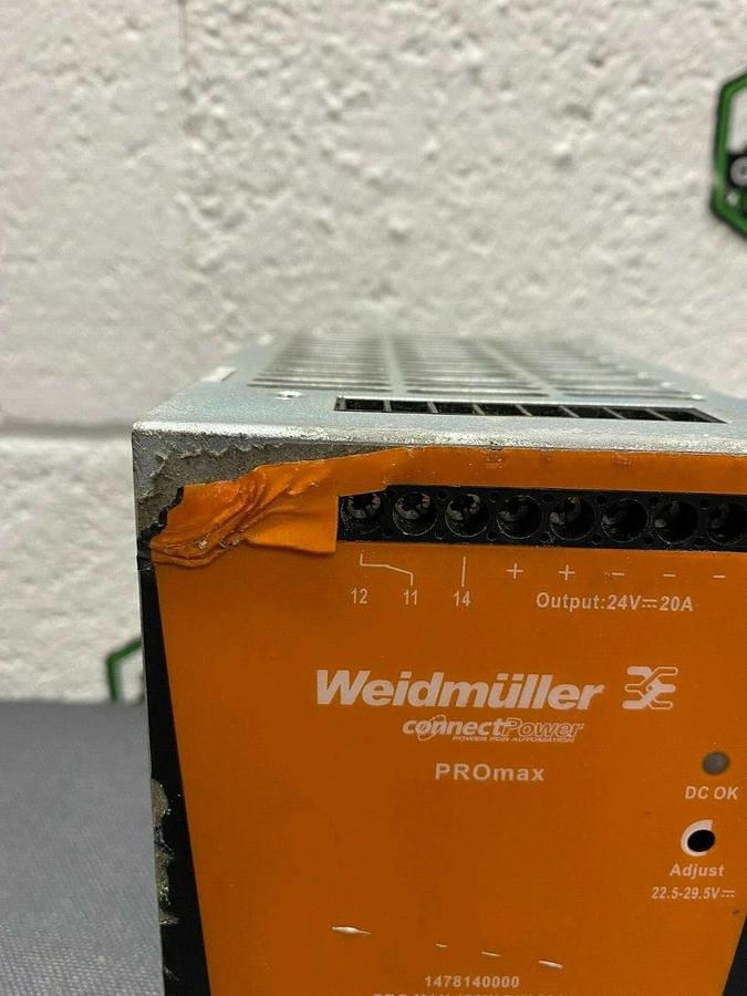 Used Weidmuller PRO MAX 480W, 20V 20A Power Supply