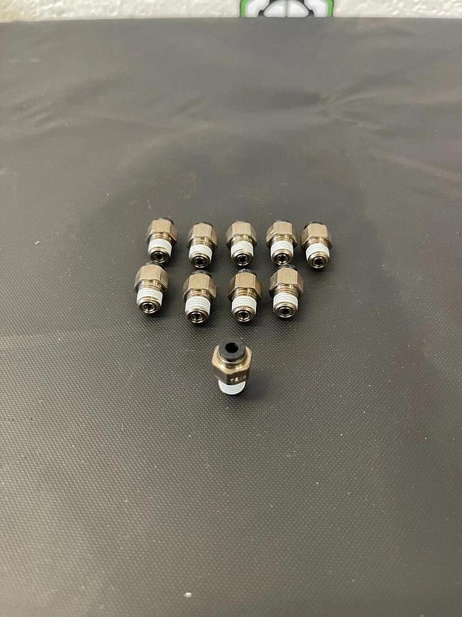 Used Legris Push-to-Connect Tube to Male NPT Tube Fitting, Connector, 1/16” Thread