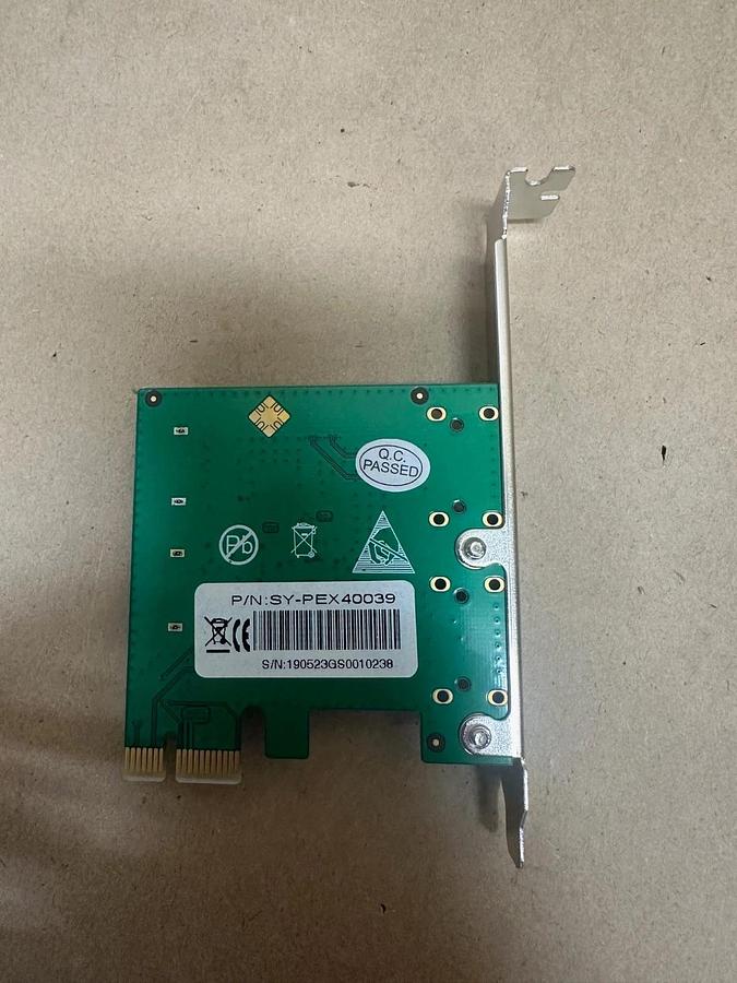 Used IOCREST SY-PEX40039 PCI-Express 2-Port SATA 3 Controller Card *NEW*