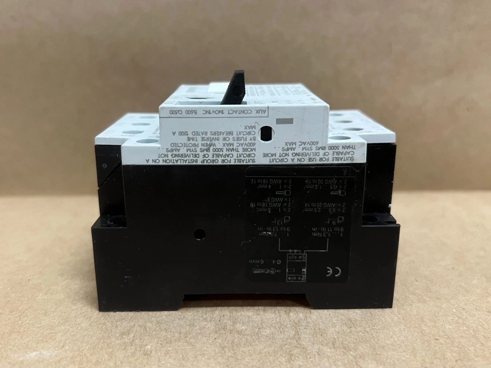 Used Siemens 3VU1300-1MH00 29A, 3P Motor Protection Circuit Breaker - Lot of 2