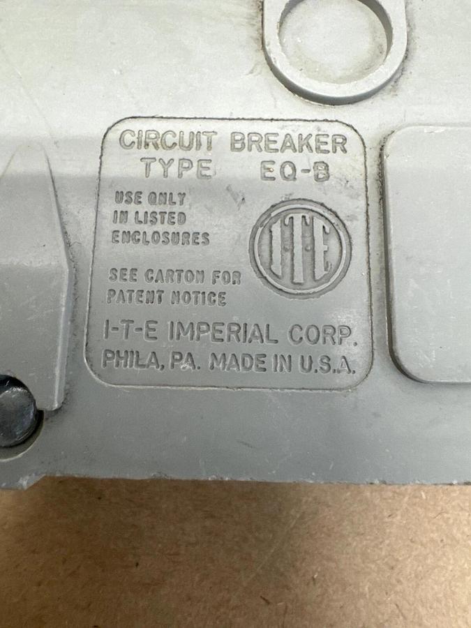Used I-T-E EQ-B Circuit Breaker Switch, 20 A