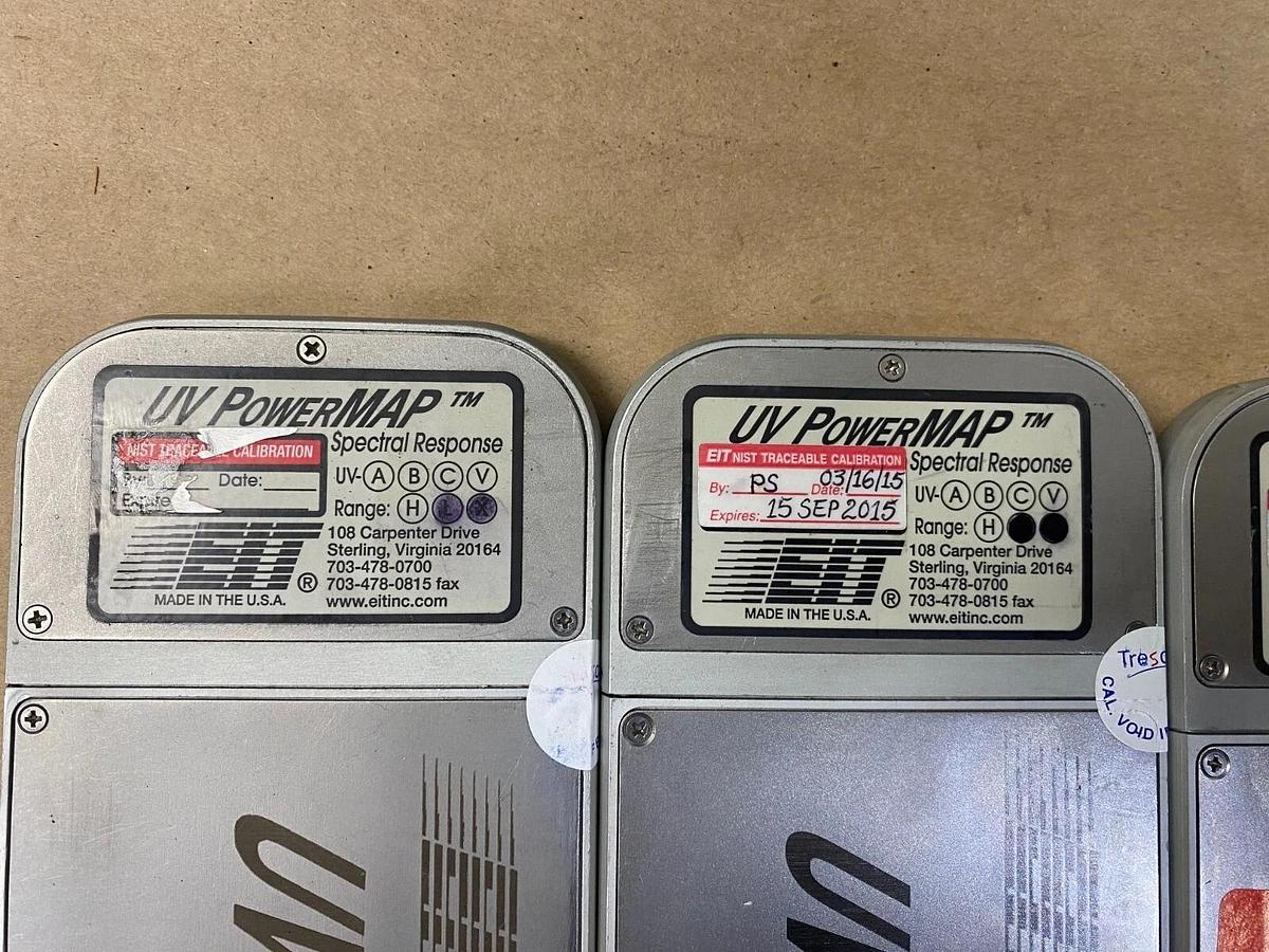 Used UV PowerMap UV Spectral Response Measuring Device, 3 Units in Soft Body Case