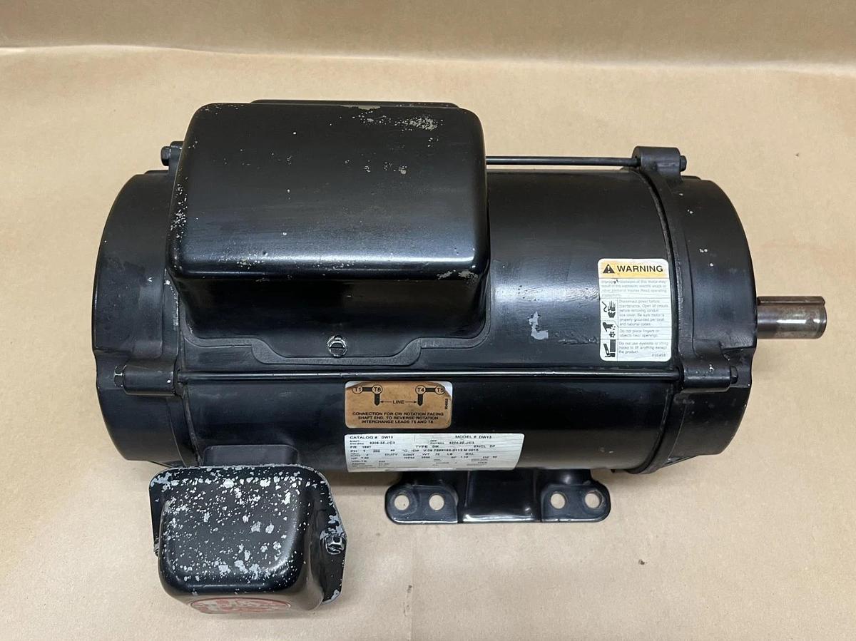 Used Nidec DW13 1Ph, 7.50Hp, 230V, 3550 RPM Motor