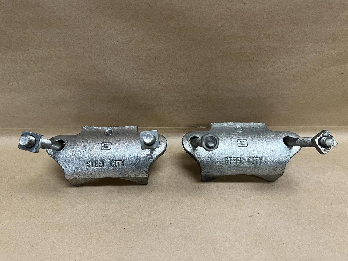 Used Steel City 3" Right Angle Beam Clamp - Lot of 2