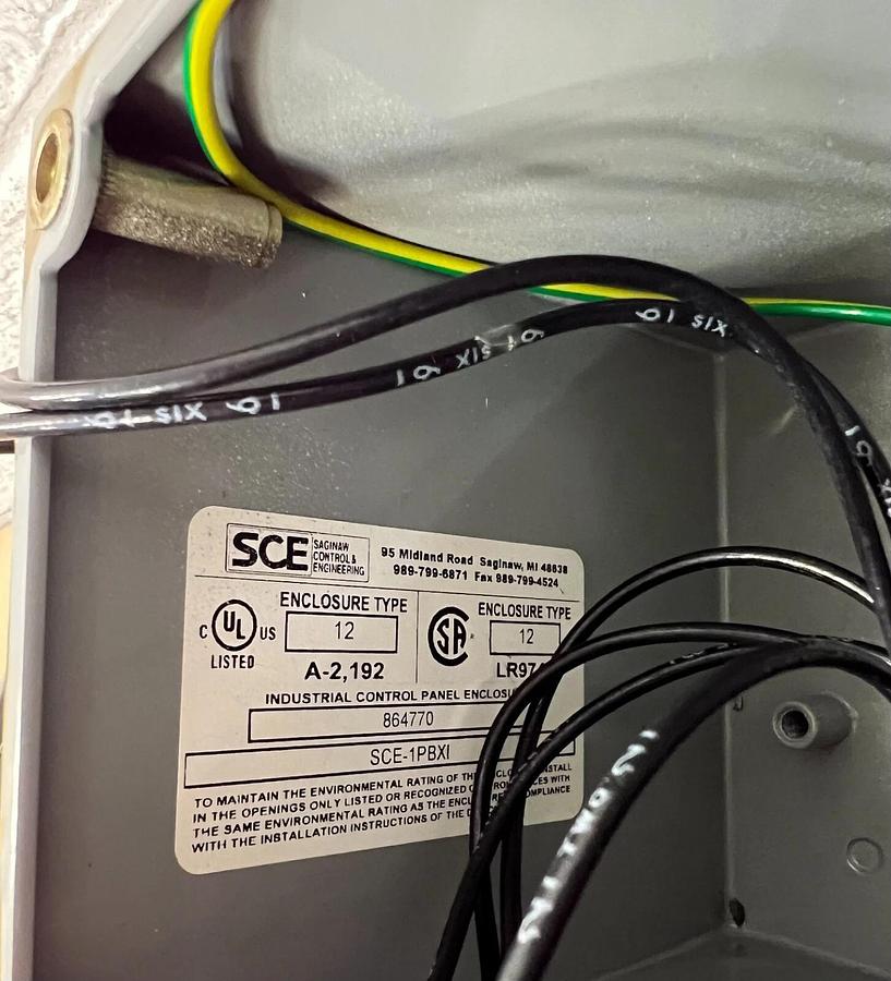 Used SCE OP-CB-03 Emergency Stop Button with Enclosure