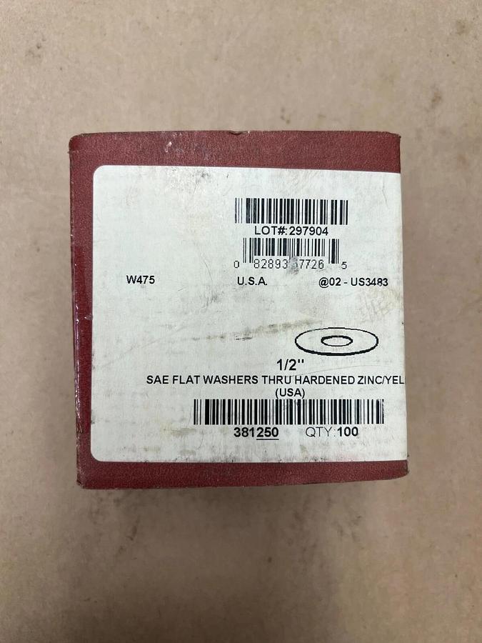 SAE 381250 (100 Pcs) 1/2” Flat Washer