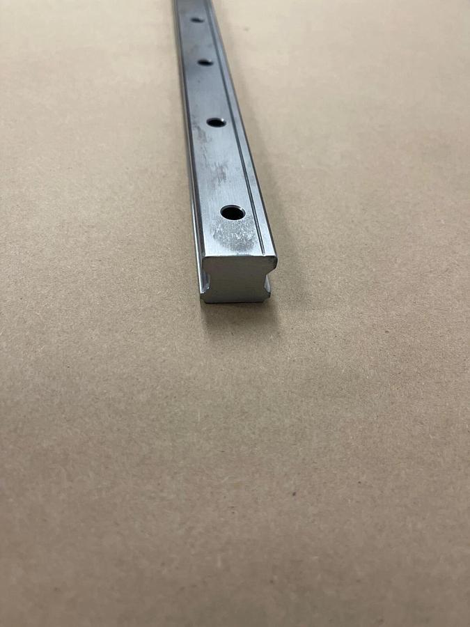 Used THK Caged Ball Linear Motion Guide Rail, 29 7/8” Long, 7/8” Wide
