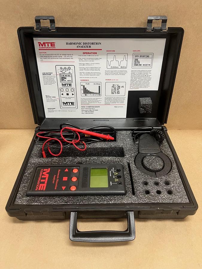 Used MTE Corperation EZ-901 Harmonic Distortion Analyzer 600V AC/DC Max