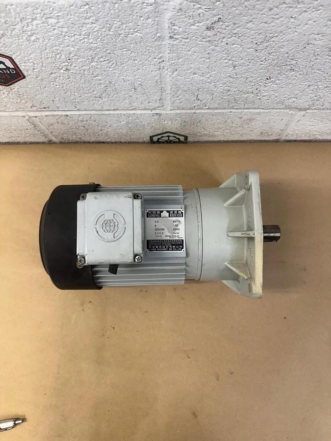 Used Liming Machinery SV-11 Gear Reducer Motor, 0.4 Kw, 50:1 Ratio, 28/34 RPM