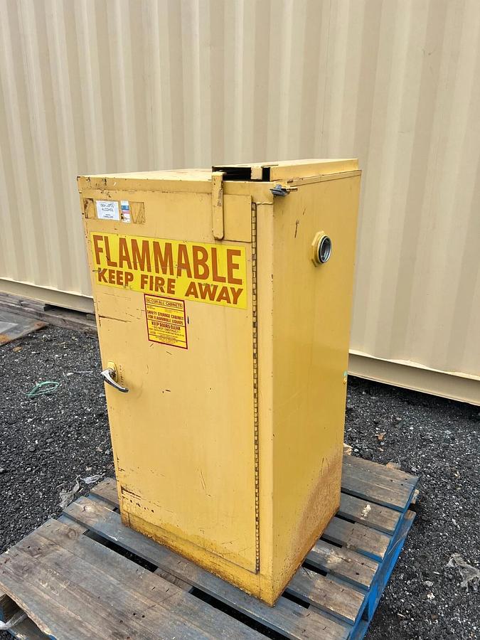Used SE-CUR-ALL NFPA Code 30 Safety Storage Cabinet for Flammable Liquids