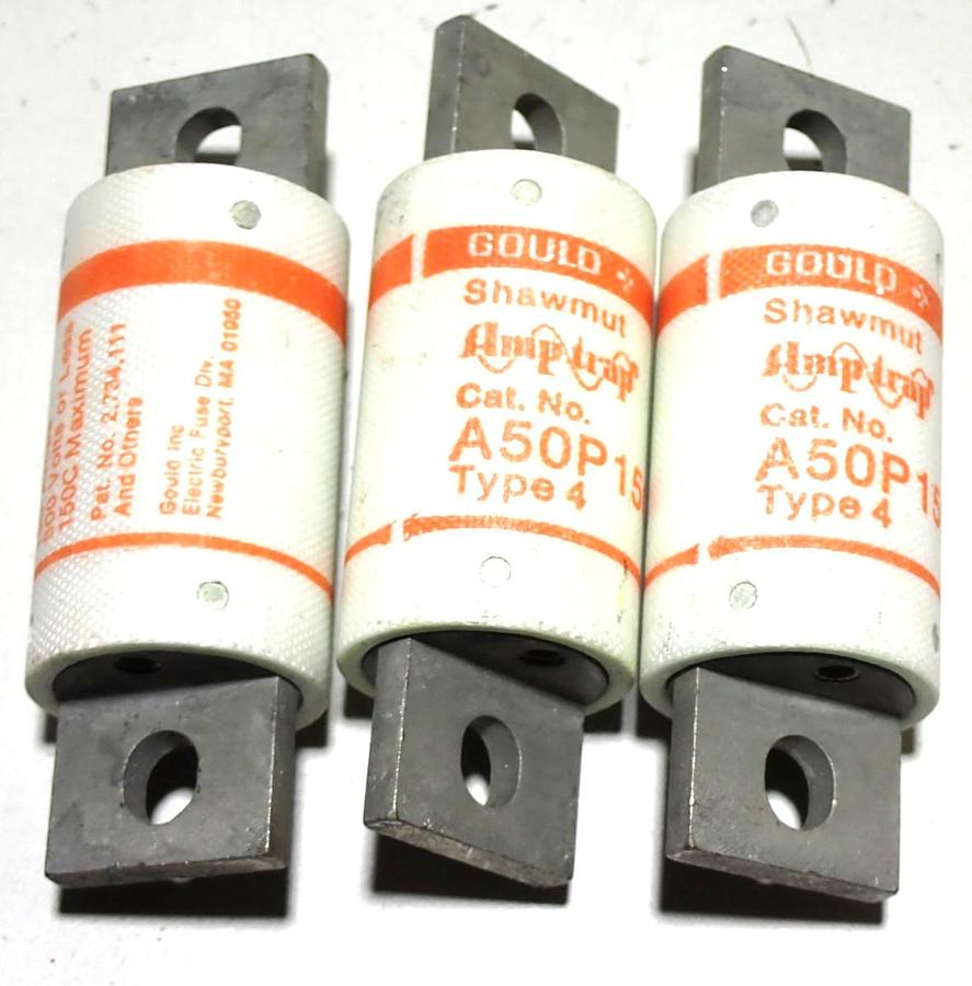 Used Gould A50P80-4 80A Fuse - Lot of 3