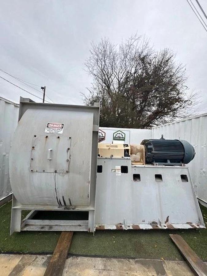 Used Twin City Fan & Blower CW Bottom Angular Upblast 542, 250Hp Motor @ 1188RPM