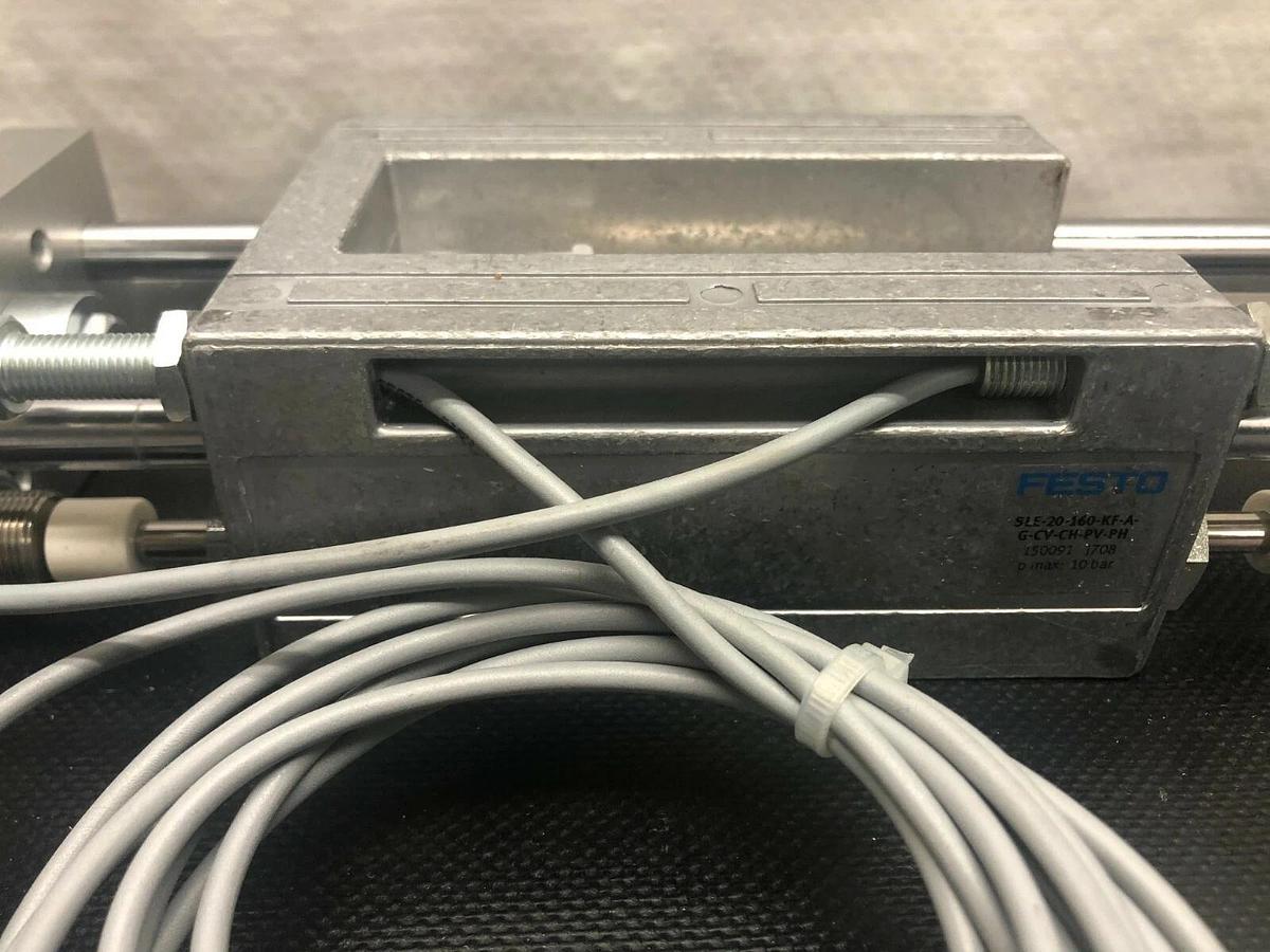 Used Festo SLE-20-160-KF-A-G-CV-CH-PV-PH Guided Linear Actuator