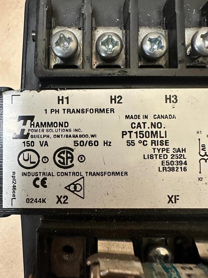 Used Hammond Power Solutions PT150MLI, 1 Ph Transformer