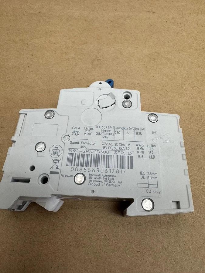 Used Allen Bradley 1492-SPM1B300 30A Circuit Breaker *NEW*