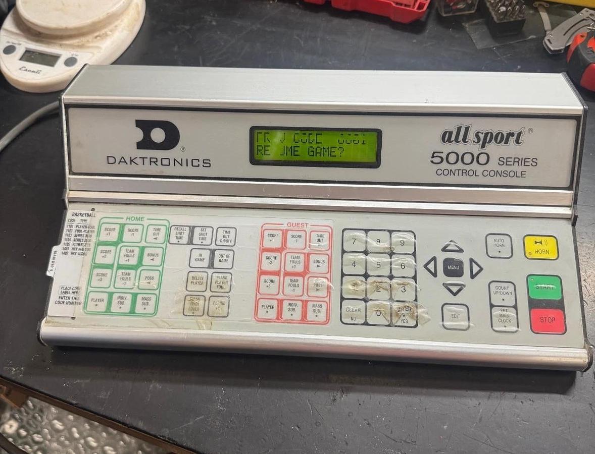 Used Daktronics AllSport 5000 Series Control Console, Controller w/ Power Cable