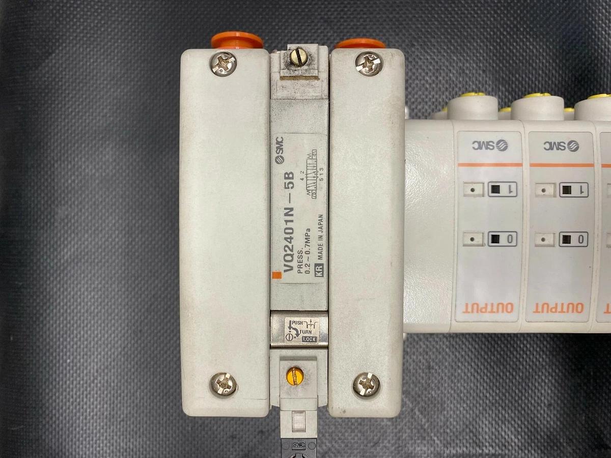 Used SMC EX250-SDN1 w EX250-IE3 (2 Count), EX9-OET1 (4 Count) and VQ2401N-5B