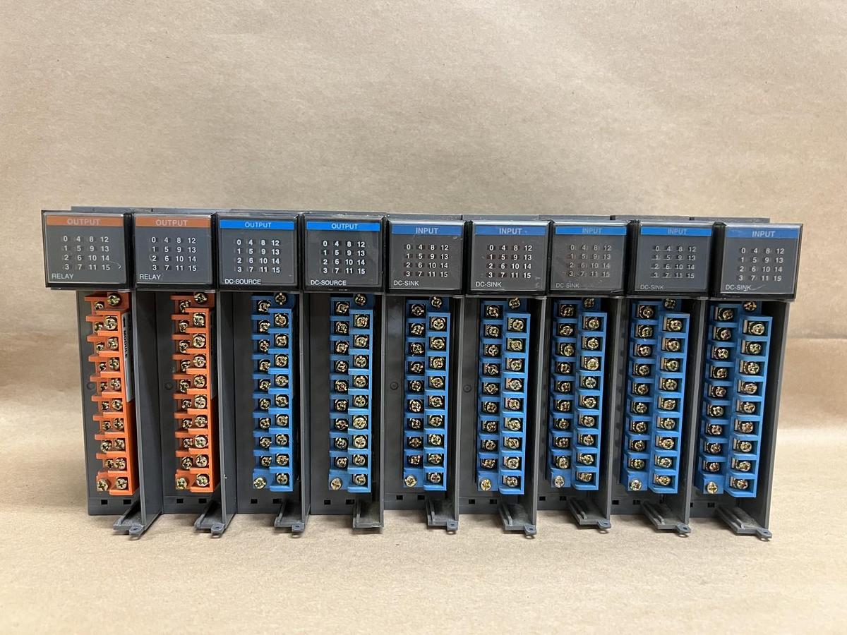 Used Allen Bradley SLC 500, Assortment Output & Input Modules Lot of 9