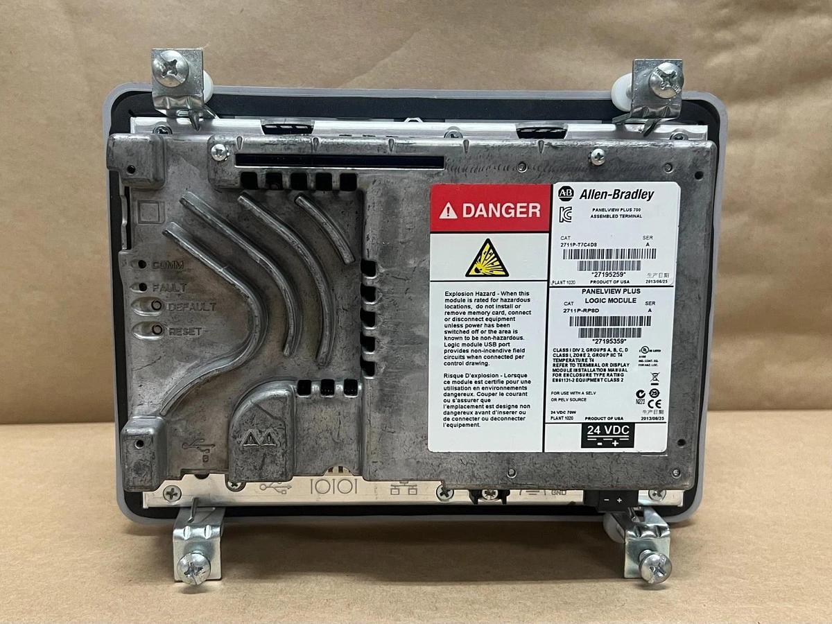 Used Allen Bradley 2711P-T7C4D8 PanelView Plus 700 w/ 2711-RP8D Ser A Logic Module